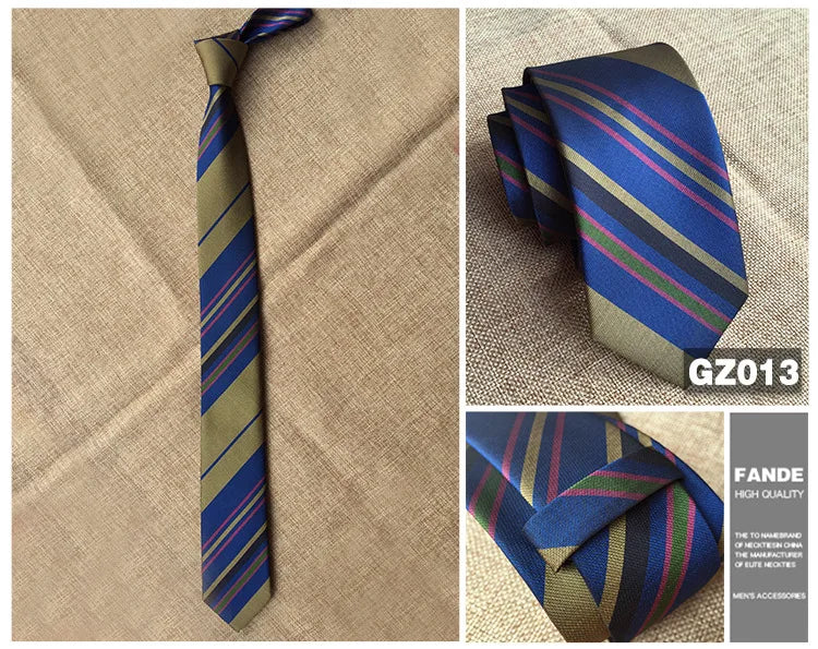 Mans 6cm Skinny Ties Striped Plaid Neckties Fashion Tie Jacquard Classics Business Mens Wedding Party Dress Woven Slim Tie