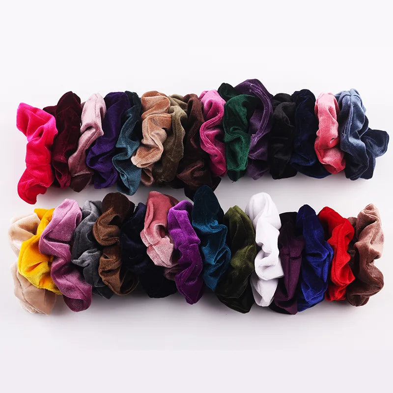 Velvet Scrunchie Women Girls Elastic Hair Rubber Bands Accessories Gum For Women Tie Hair Ring Rope Ponytail Holder Headdress