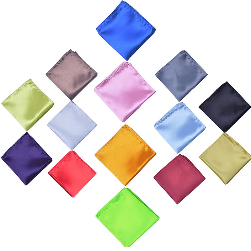 Satin Handkerchief For Men Candy Color Mens Suits Pocket Square Business Chest Towel Hanky Suit Napkin Solid Sale
