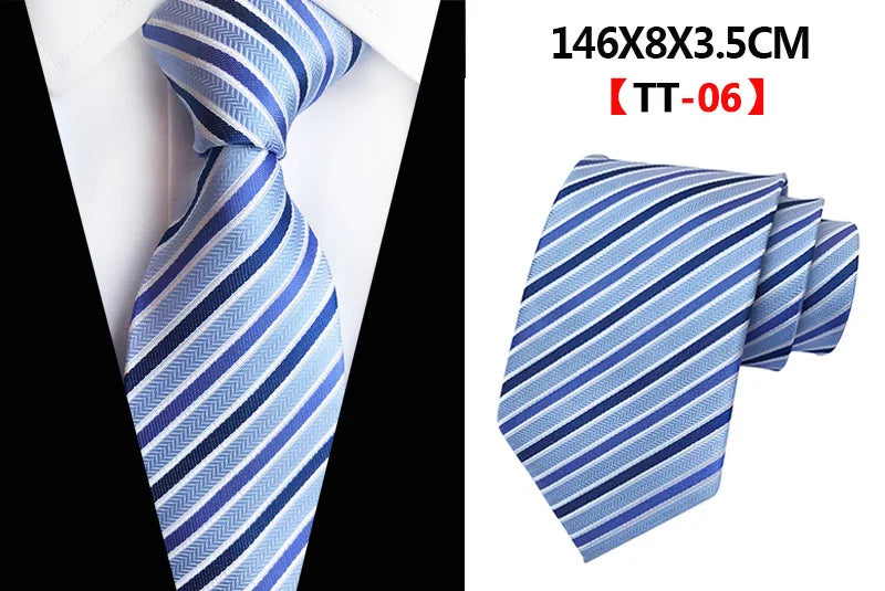 Corbatas de seda tejidas en jacquard con diseño de cachemira a cuadros para hombre, corbatas de 8 cm a rayas para trajes de negocios, bodas y fiestas.
