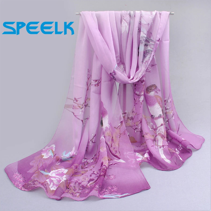 6 Colors New Chiffon Scarves Women Summer Silk Scarf Chiffon Thin Shawls And Wraps Foulard Flower Hijab Stoles Wholesale