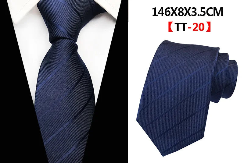 Corbatas de seda tejidas en jacquard con diseño de cachemira a cuadros para hombre, corbatas de 8 cm a rayas para trajes de negocios, bodas y fiestas.