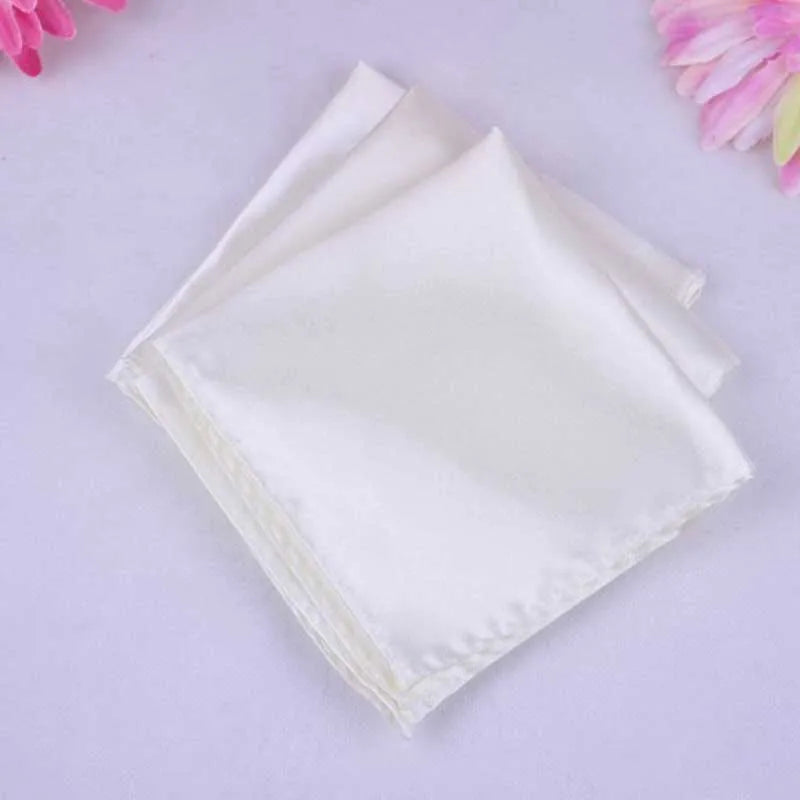 Satin Handkerchief For Men Candy Color Mens Suits Pocket Square Business Chest Towel Hanky Suit Napkin Solid Sale