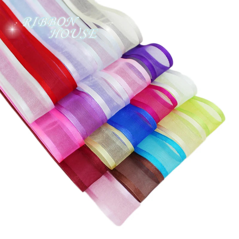 (50 yards/roll) 20mm Organza ribbon Broadside wholesale gift wrapping decoration ribbons