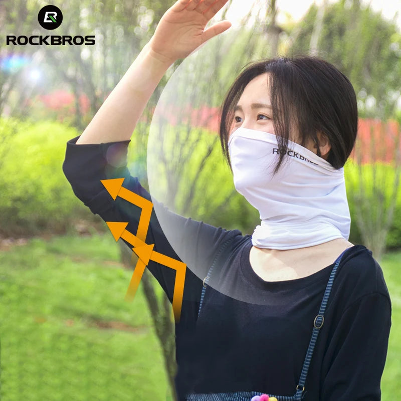 ROCKBROS Sommer Sonnenschutz Radfahren Kopfbedeckungen Frauen Schals Bandana Männer Absorbieren Schweiß Atmungsaktiv Schal Laufen Radfahren Neck Bib