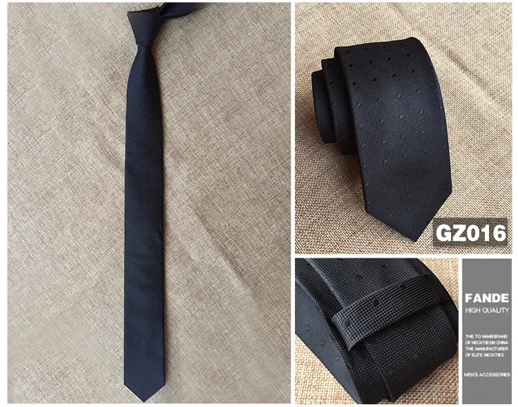 Mans 6cm Skinny Ties Striped Plaid Neckties Fashion Tie Jacquard Classics Business Mens Wedding Party Dress Woven Slim Tie