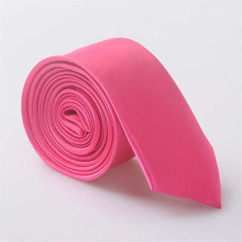 Cravate étroite de haute qualité pour homme, couleur unie, slim et fine, pour fête de mariage, largeur 5 cm, pour femme, JC0015