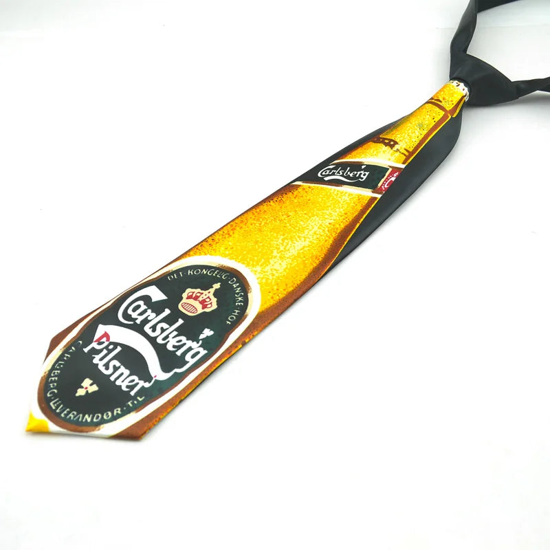 Cravate pour homme, chope de bière, cravate amusante, robe formelle, cadeau de mariage, chemise, cravate, fête, marque de mode, design, slim, 10 cm, club d'affaires