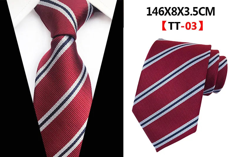 Corbatas de seda tejidas en jacquard con diseño de cachemira a cuadros para hombre, corbatas de 8 cm a rayas para trajes de negocios, bodas y fiestas.