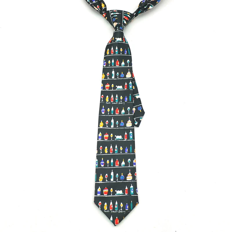 Cravate pour homme, chope de bière, cravate amusante, robe formelle, cadeau de mariage, chemise, cravate, fête, marque de mode, design, slim, 10 cm, club d'affaires