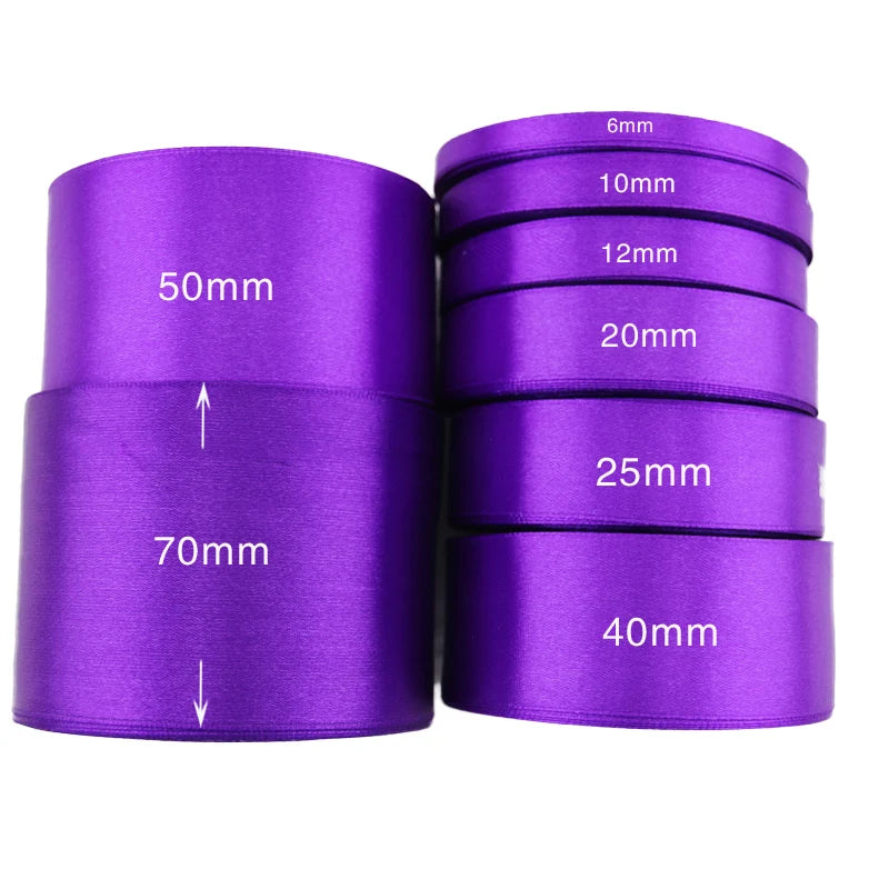 Ruban de satin violet pour emballage cadeau en gros Rubans de Noël