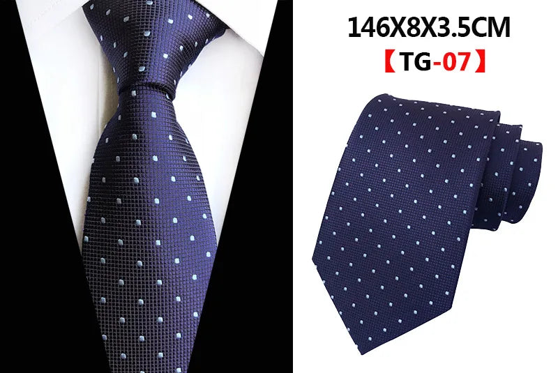 Corbatas de seda tejidas en jacquard con diseño de cachemira a cuadros para hombre, corbatas de 8 cm a rayas para trajes de negocios, bodas y fiestas.