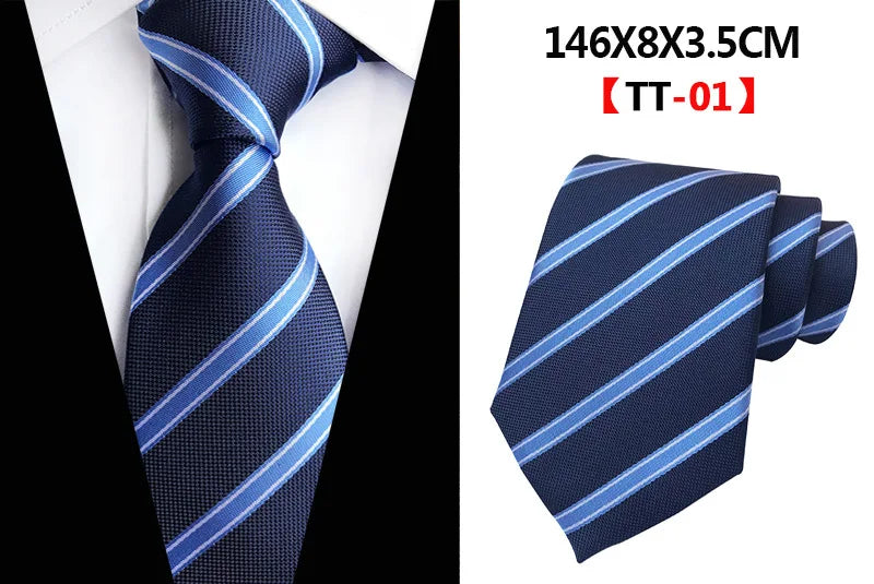 Corbatas de seda tejidas en jacquard con diseño de cachemira a cuadros para hombre, corbatas de 8 cm a rayas para trajes de negocios, bodas y fiestas.