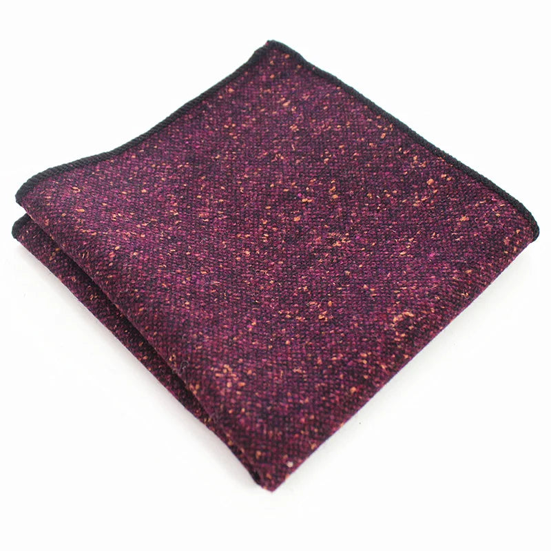 Cravate en laine Ricnais 8 cm, motif écossais solide, pour homme, ensemble cravate et mouchoir en cachemire de qualité, idéal pour une fête de mariage