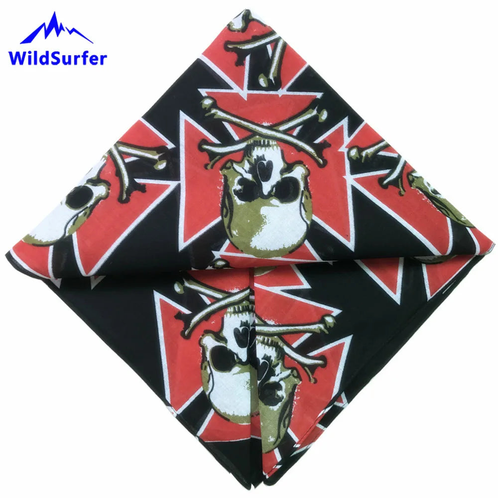 Totenkopf-Wanderschals, Outdoor-Baumwoll-Bandana, Laufhalstuch, Radfahren, Sturmhaube, Stirnband, Angelmaske, Hip-Hop-Kopfbedeckung