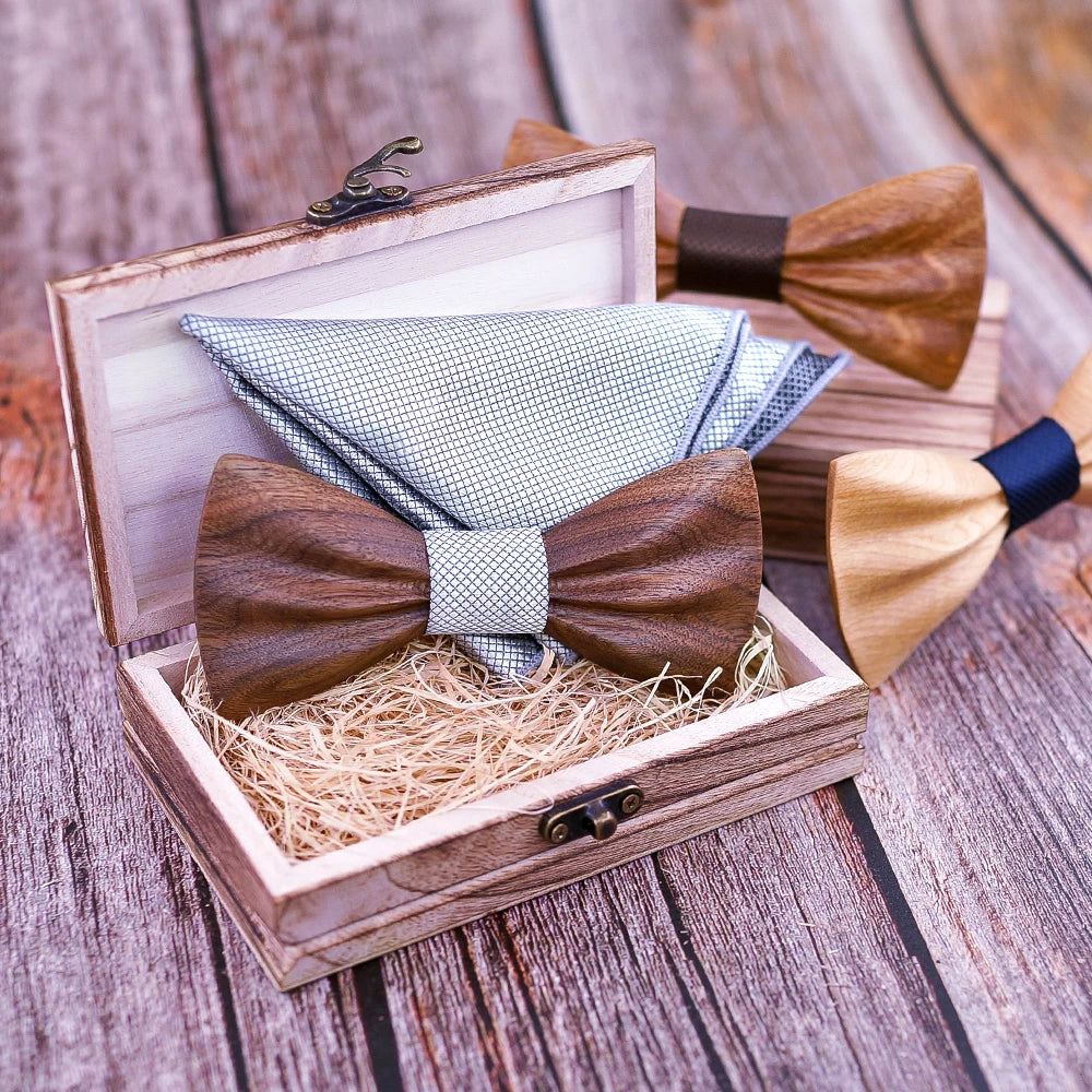 2019 Wood Wooden Bow Tie camisas mujer Floral Bowtie modis gravata tie ties for men cravate homme noeud papillon chemise femme