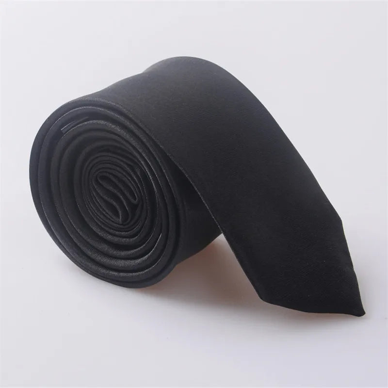Cravate étroite de haute qualité pour homme, couleur unie, slim et fine, pour fête de mariage, largeur 5 cm, pour femme, JC0015