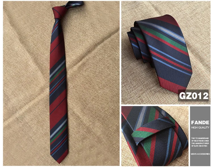 Mans 6cm Skinny Ties Striped Plaid Neckties Fashion Tie Jacquard Classics Business Mens Wedding Party Dress Woven Slim Tie
