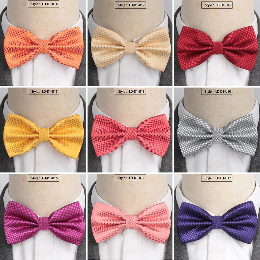 Men Bowtie Fashion Butterfly Party Wedding Bow Tie for Boys Girls Candy Solid Color Bowknot Accessories black Bowtie