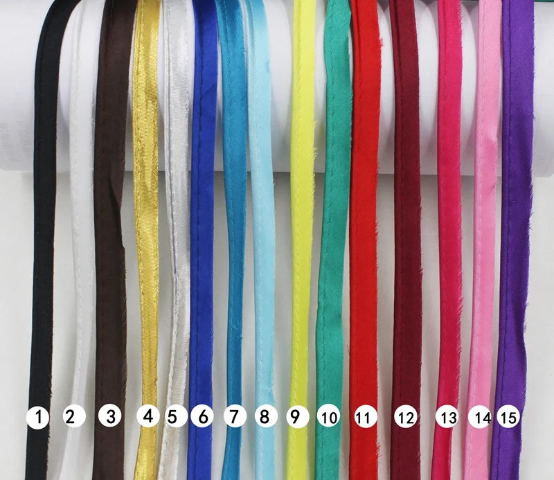 Schrägband aus Polyester, 12 mm (1/2 Zoll), zum Nähen und Trimmen von DIY-Kleidungsstücken, 25 Yards/Rolle