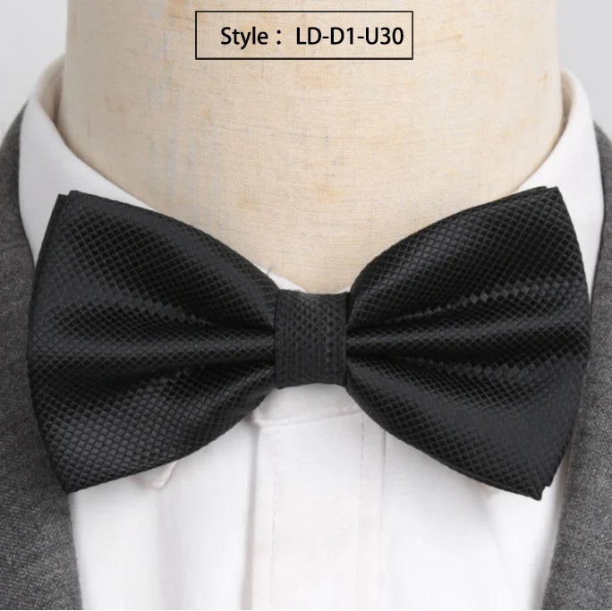 Men Bowtie Fashion Butterfly Party Wedding Bow Tie for Boys Girls Candy Solid Color Bowknot Accessories black Bowtie