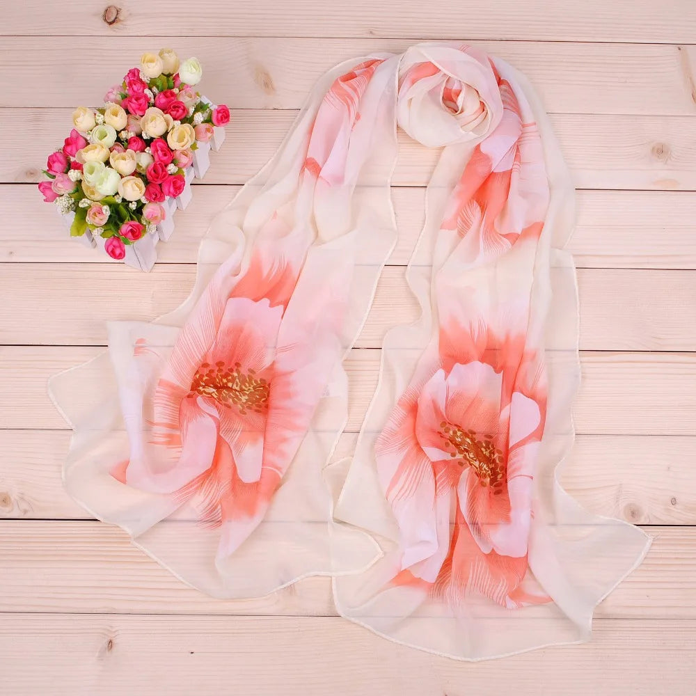 Chiffon scarf female summer autumn all-match scarf long design air conditioning cape silk scarves shawl