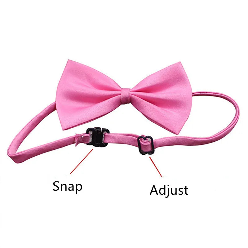 Black Neck Tiebow for Boys Girls Toddler Adjustable Solid Bow Tie Party Wedding Children's Accessories Not Afraid of Creases
