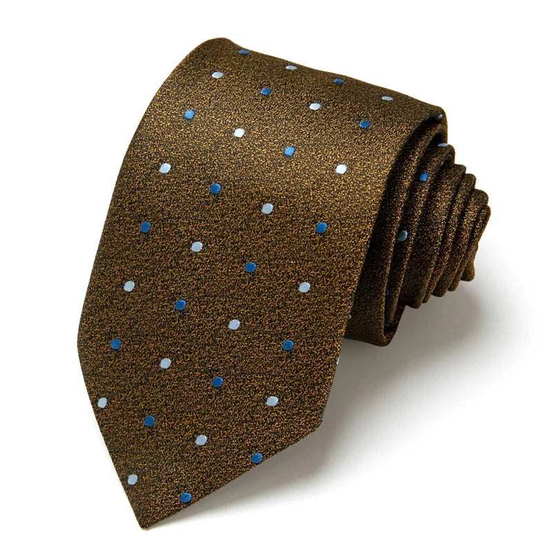 48Colors Classic 7.5cm Tie for Men Silk Tie Luxury Striped Slim Ties for Men Suit Cravat Wedding Party Gravatas