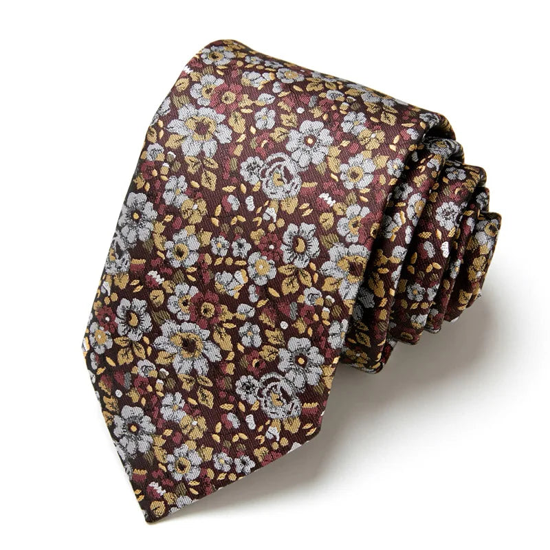 48Colors Classic 7.5cm Tie for Men Silk Tie Luxury Striped Slim Ties for Men Suit Cravat Wedding Party Gravatas
