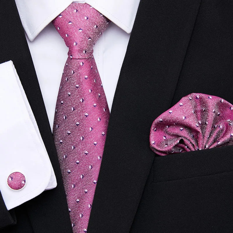 Newest style Green Tie For Men Holiday Present Tie Pocket Squares Set Necktie Striped Wedding Accessories Man