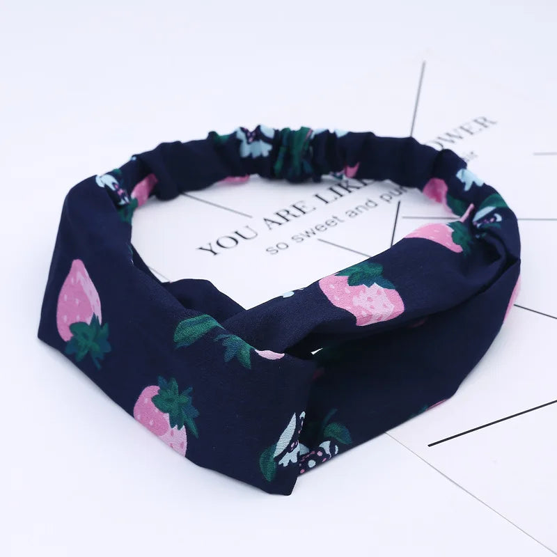 2020 Fashion Bohemian Headband Print Hairbands For Women Girls Vintage Cross Knot Turban Bandanas Headwear Hair Accessories