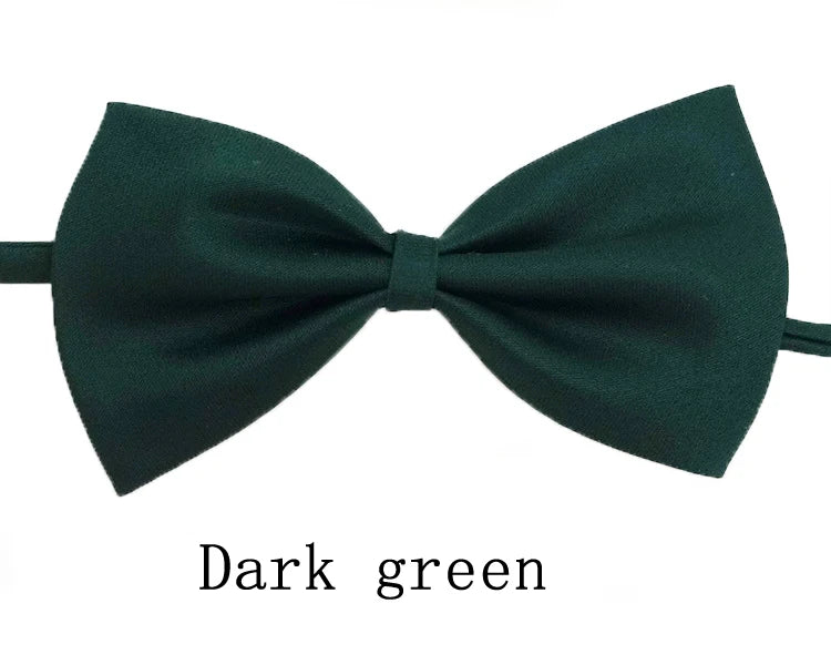 Black Neck Tiebow for Boys Girls Toddler Adjustable Solid Bow Tie Party Wedding Children's Accessories Not Afraid of Creases