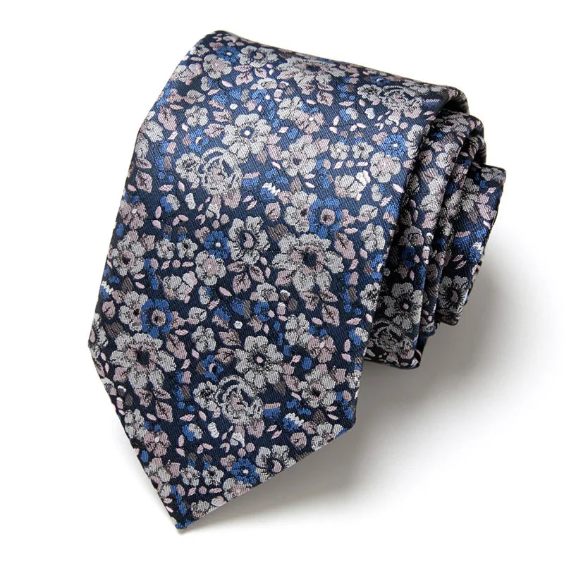 48Colors Classic 7.5cm Tie for Men Silk Tie Luxury Striped Slim Ties for Men Suit Cravat Wedding Party Gravatas
