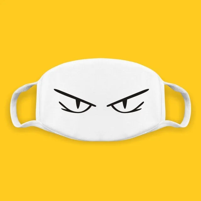 Cotton Kawaii Funny Anime Expression Mouth Face Mask Smile Breathable Masks For Korean Unisex Face Mouth Muffle Mask Accessories