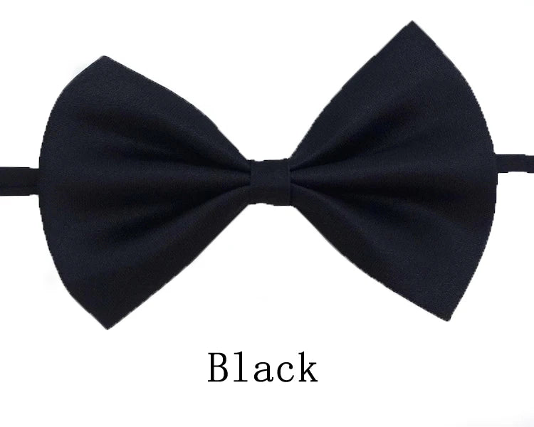 Black Neck Tiebow for Boys Girls Toddler Adjustable Solid Bow Tie Party Wedding Children's Accessories Not Afraid of Creases