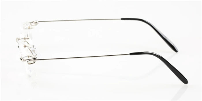 Frameless Nearsighted Glasses Finished Women Men Metal Leg Rimless Square Diopter Eyeglasses -1.0 -1.5 -2.0 -2.5 -3.0 -3.5 -4.0