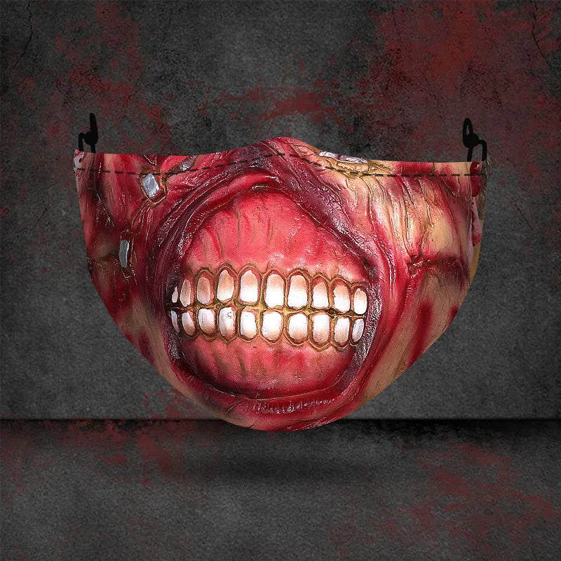 1 masque anti-poussière filtre adulte grande bouche masques faciaux 3D mascara Halloween masculin réutilisable lavable masque de clown mascara divertida