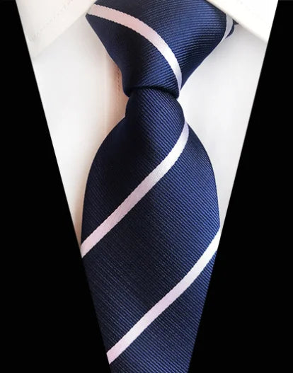 Corbatas de seda tejidas en jacquard con diseño de cachemira a cuadros para hombre, corbatas de 8 cm a rayas para trajes de negocios, bodas y fiestas.