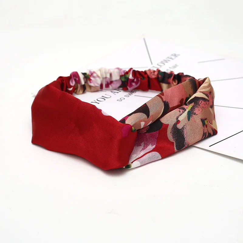 2020 Fashion Bohemian Headband Print Hairbands For Women Girls Vintage Cross Knot Turban Bandanas Headwear Hair Accessories