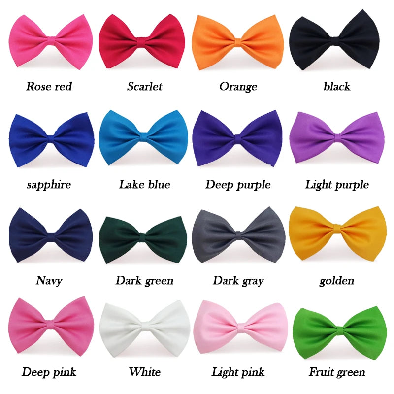 Black Neck Tiebow for Boys Girls Toddler Adjustable Solid Bow Tie Party Wedding Children's Accessories Not Afraid of Creases