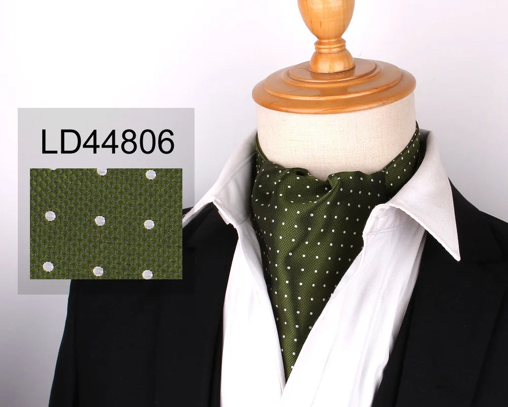 New Floral Paisley Men Cashew Tie Wedding Formal Cravat Ascot Scrunch Self British Gentleman Polyester Soft Neck Tie Luxury