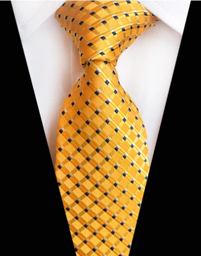 Corbatas de seda tejidas en jacquard con diseño de cachemira a cuadros para hombre, corbatas de 8 cm a rayas para trajes de negocios, bodas y fiestas.