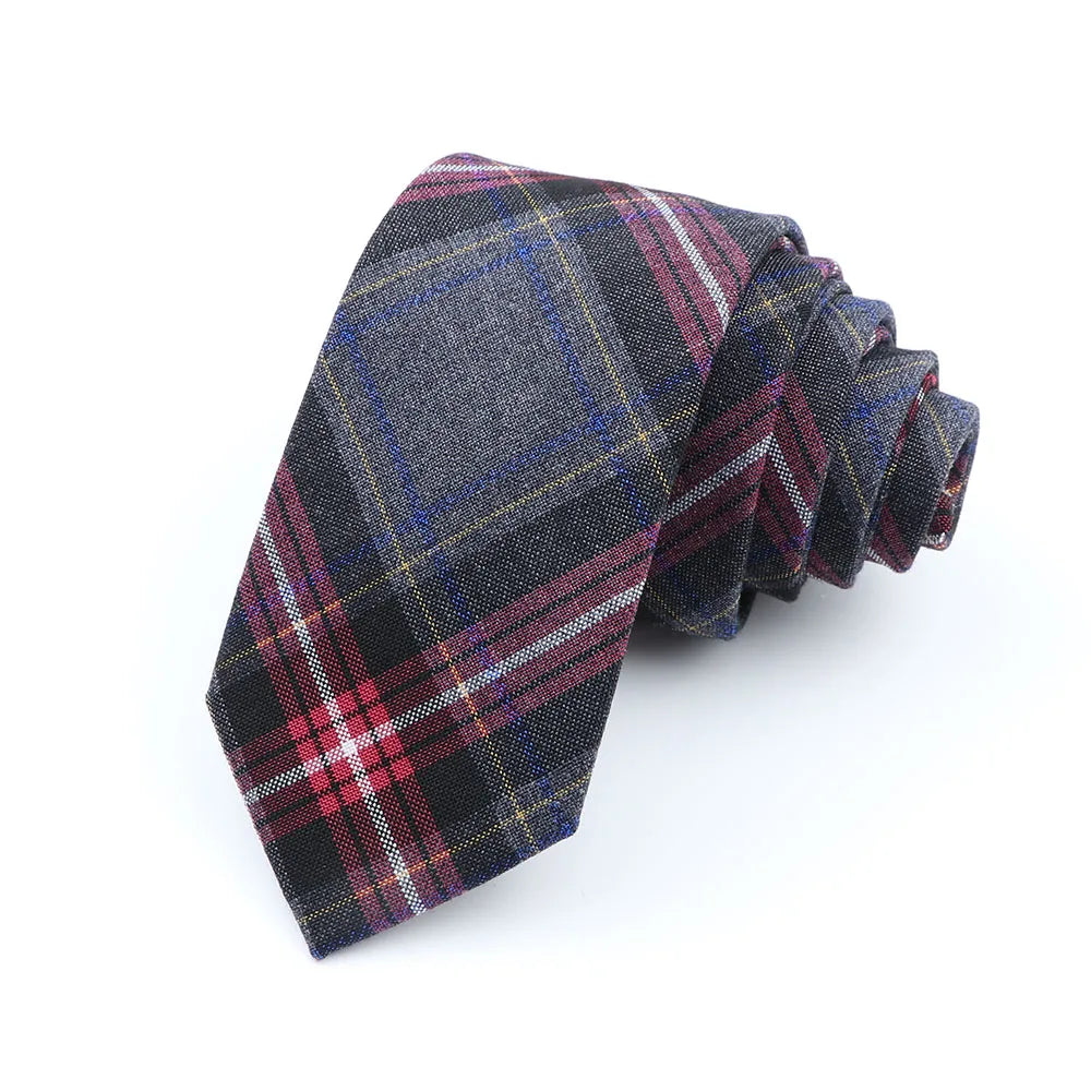 Nouvelles cravates en polyester TR souple pour hommes, fines, à carreaux, pour affaires, robe de mariée, papillon, accessoires de cou quotidiens