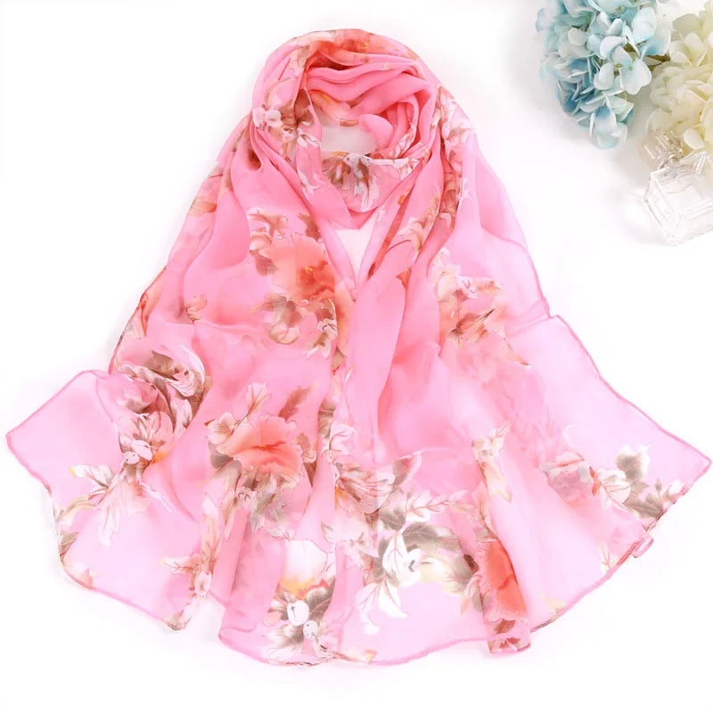 Heißer druck neue marke frauen schal frühling sommer seide schals schals und tücher dame pashmina strand stolen hijab foulard