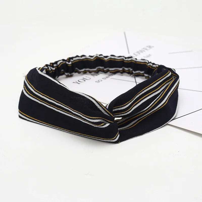 2020 Fashion Bohemian Headband Print Hairbands For Women Girls Vintage Cross Knot Turban Bandanas Headwear Hair Accessories