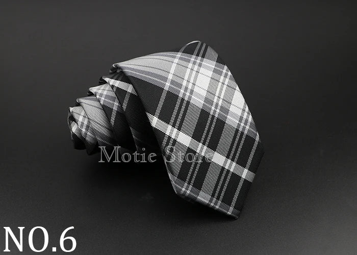 Cravate tissée jacquard pour homme, classique, à carreaux, rayée, en polyester, tendance, pour mariage, affaires, fête, costume, robe, cadeau