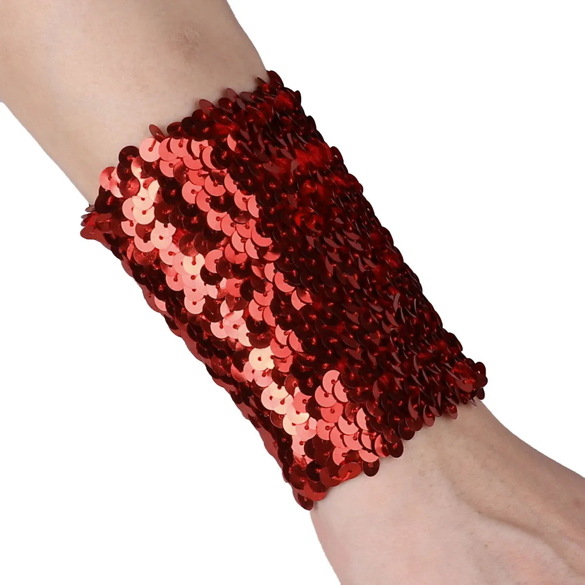 Bracelets à paillettes brillantes pour femmes et filles, manchettes extensibles et scintillantes, accessoires de fête, cosplay, danse, cadeaux