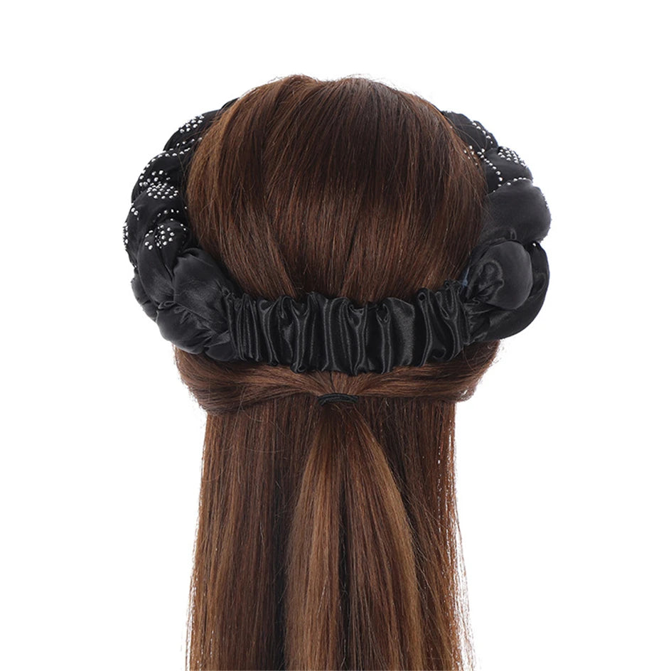 Fashion Candy Color Braids Twist Headbands for Women African Headwear Elastic Hair Bands Ladies Turban Female Bandage Headwrap