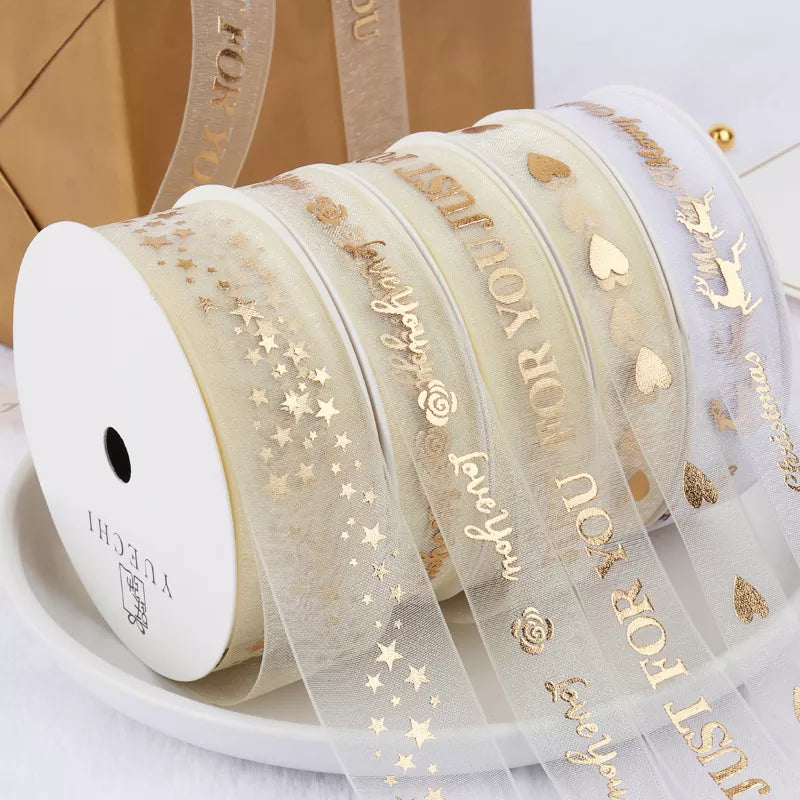 Rubans joyeux anniversaire de 2 à 5 mètres pour amoureux, mariage, fête, Saint-Valentin, pâtisserie, bouquet, nœud papillon, carte, boîte cadeau, emballage, décoration