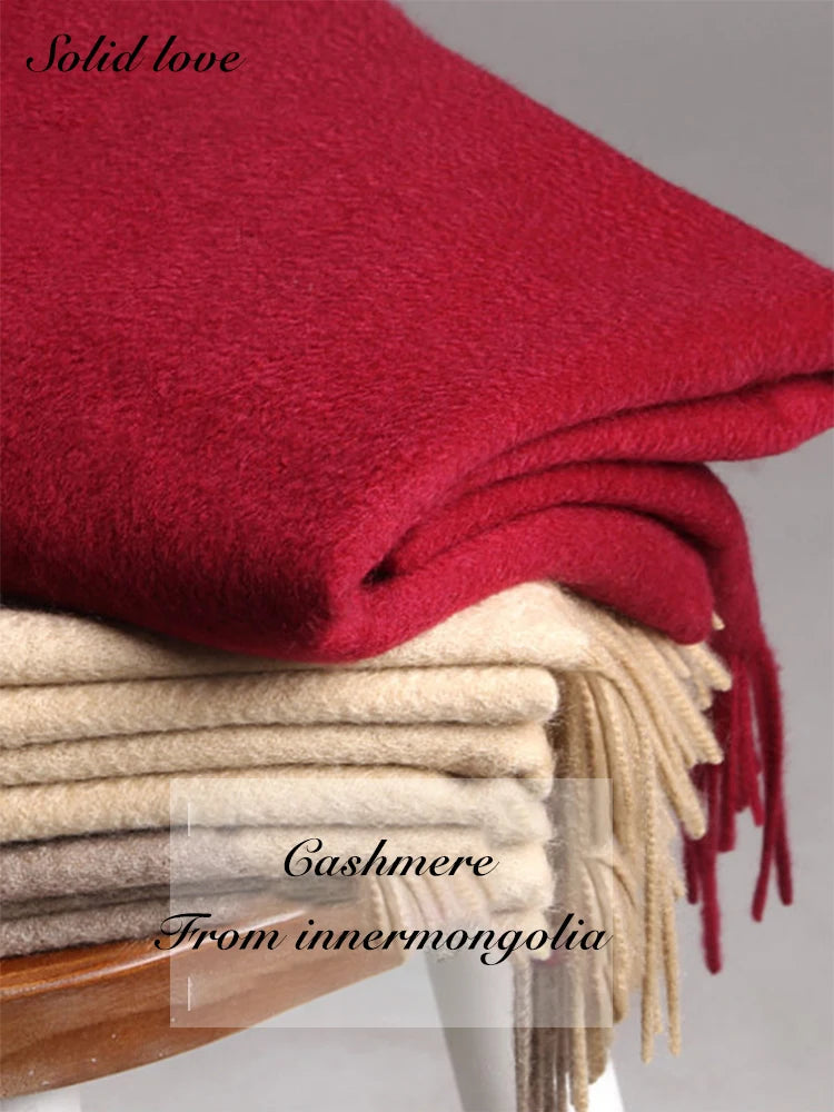 Cashmere Scarf Women Winter Scarf Pashmina Scarves 2023 Adult Women Luxury Brand Womens Keep Warm Brand Designer Women